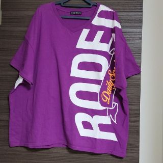 ロデオクラウンズ(RODEO CROWNS)のRODEO CROWNS 半袖ビッグTシャツ　紫　ビッグロゴ　未着用(Tシャツ(半袖/袖なし))