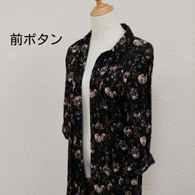 ZARA(ザラ)の♡ZARA WOMAN　ザラウーマン　花柄ワンピース　美品　フレアワンピース レディースのワンピース(ロングワンピース/マキシワンピース)の商品写真