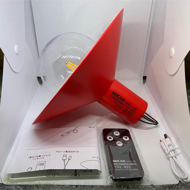  ポストジェネラル× MIKAN  LEDランプ  RED スポーツ/アウトドアのアウトドア(ライト/ランタン)の商品写真