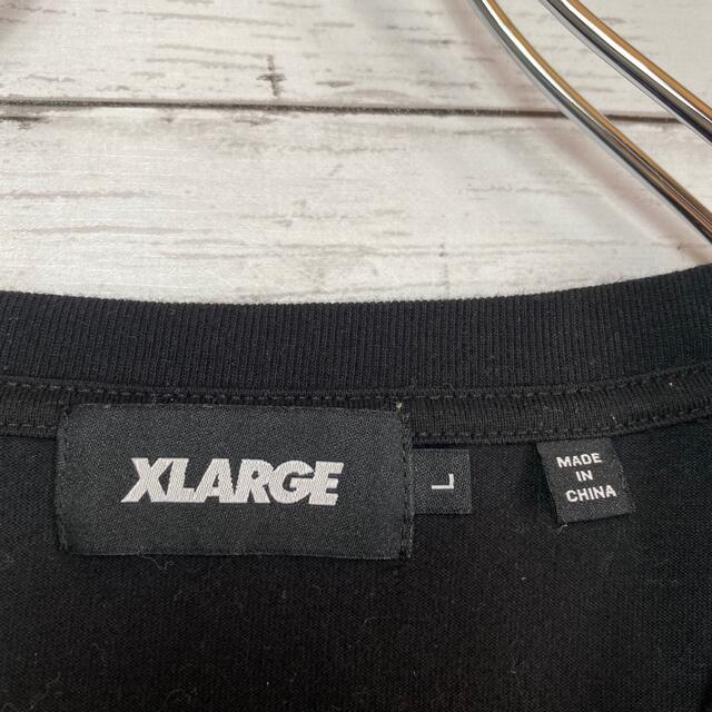 XLARGE(エクストララージ)の【人気デザイン】エクストララージ☆刺繍センターロゴビックサイズブラックTシャツ メンズのトップス(Tシャツ/カットソー(半袖/袖なし))の商品写真