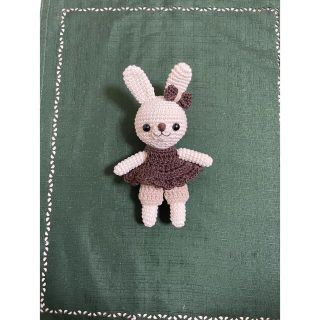 癒しのあみぐるみ　にっこりうさぎちゃん　ハンドメイド(あみぐるみ)