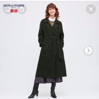 ユニクロ(UNIQLO)の美品　ユニクロ　イネス　ダブルフェイスコート　(ロングコート)