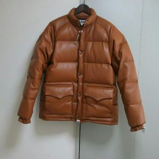 アベイシングエイプ(A BATHING APE)のXLサイズ　BAPE LEATHER CLASSIC DOWN JACKET(ダウンジャケット)