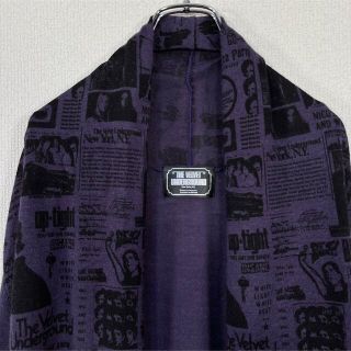 ヒステリックグラマー(HYSTERIC GLAMOUR)の【美品・コラボ】ヒステリックグラマー×ヴェルヴェッツ　ニット カーディガン　総柄(カーディガン)