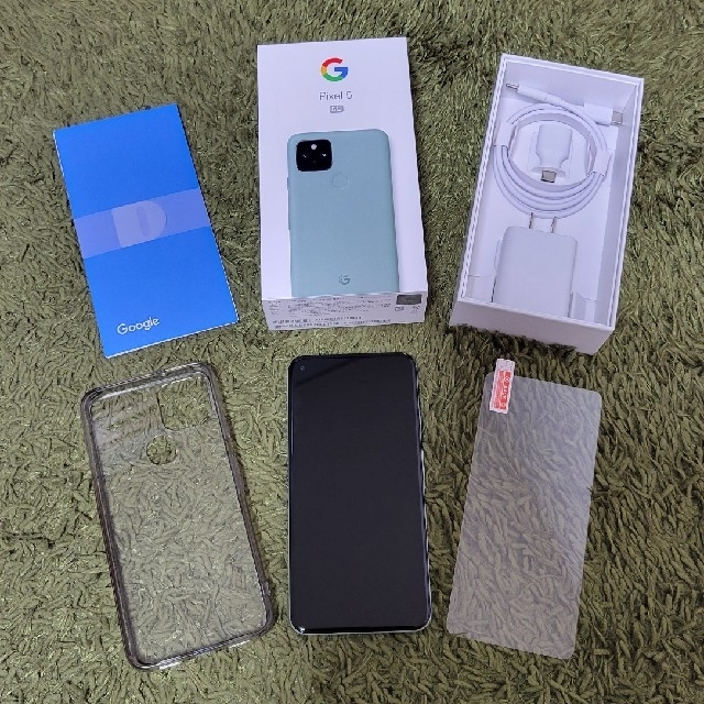 スマホ/家電/カメラGoogle Pixel5 128GB ソータセージ Simフリー おまけ付