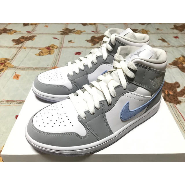 Nike WMNS Air Jordan 1 Mid Wolf Grey 27㎝