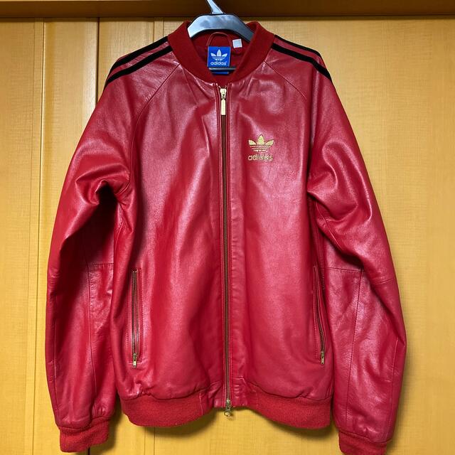 返品交換不可】 【希少】adidas レザージャージ - レザージャケット