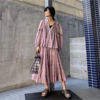 ISABEL MARRANT イザベルマラン ピンタック アシンメトリ スカート-