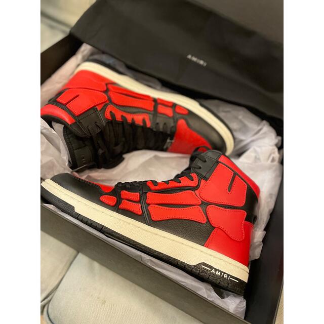 amiri アミリ スカル スニーカー 赤 黒 SKEL ブレッド amiri アミリ スカル スニーカー 赤 黒 SKEL ブレッド