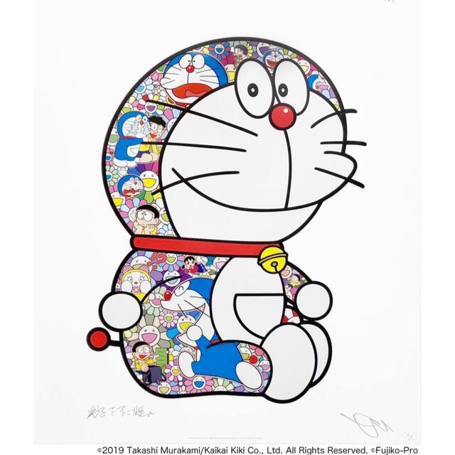 人気ショップ 村上隆 おすわりドラえもん ED300 ポスター作品 オーイ