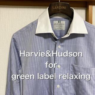 ユナイテッドアローズグリーンレーベルリラクシング(UNITED ARROWS green label relaxing)のHarvie&Hudson for GLR クレリックヘリンボーン シャツ(シャツ)
