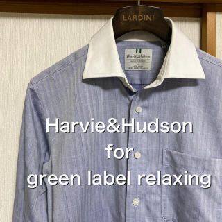 ユナイテッドアローズグリーンレーベルリラクシング(UNITED ARROWS green label relaxing)のHarvie&Hudson for GLR クレリックヘリンボーン シャツ(シャツ)