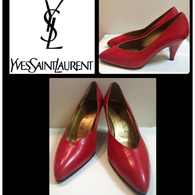Saint Laurent(サンローラン)のイヴサンローラン♡レッドレザー パンプス♡ レディースの靴/シューズ(ハイヒール/パンプス)の商品写真