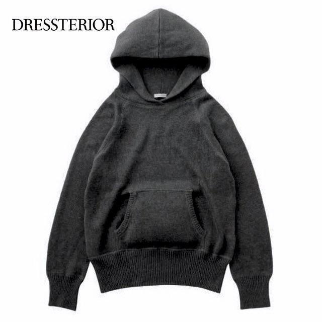 DRESSTERIOR(ドレステリア)の美品 DRESSTERIOR✨ドレステリア フード ニット ウール混プルパーカー レディースのトップス(パーカー)の商品写真