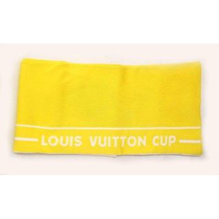 ルイヴィトン(LOUIS VUITTON)のルイヴィトン マフラー ヴィトンカップ イエロー コットン カシミヤ ロゴ(マフラー/ショール)
