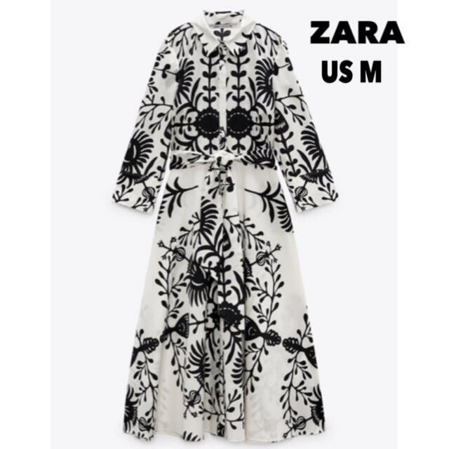 ZARA(ザラ)の総プリント柄ワンピース ZARA 即完売 新品タグ付き 6.990円 レディースのワンピース(ロングワンピース/マキシワンピース)の商品写真