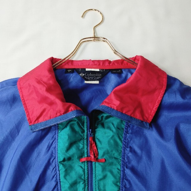 Columbia(コロンビア)のヴィンテージ 90'sコロンビア ナイロンジャケット XLサイズ マルチカラー メンズのジャケット/アウター(ナイロンジャケット)の商品写真