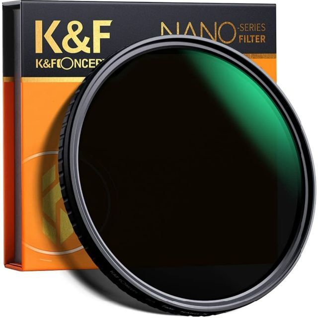 77mm ND2-ND32 K\u0026F 可変 NDフィルター X状ムラなし