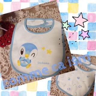 コムサイズム(COMME CA ISM)の新品 コムサイズム ポケモン コラボ スタイ ポッチャマ コムサ  よだれかけ(ベビースタイ/よだれかけ)