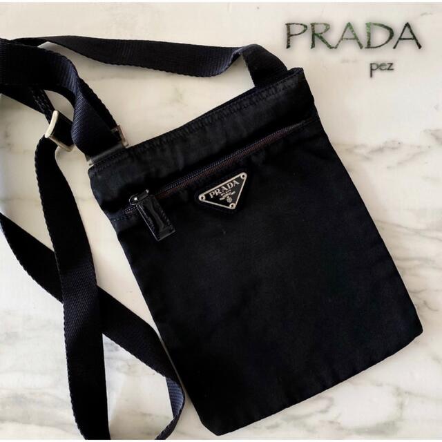 格安激安 PRADA 三角ロゴ テスート ナイロン レザー サコッシュ 斜め