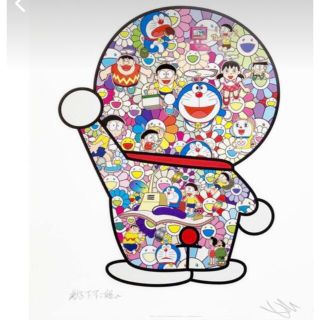 村上隆ドラえもん異次元への旅/友達との時間　サイン入りポスター作品　2枚セット(ポスター)