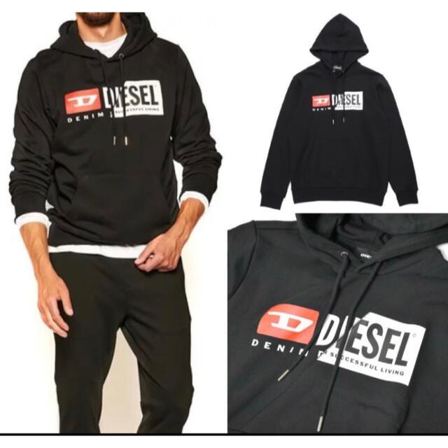 DIESEL(ディーゼル)の【新品/未使用/タグ付】ディーゼル 新旧ダブルロゴプルオーバーパーカー  M メンズのトップス(パーカー)の商品写真