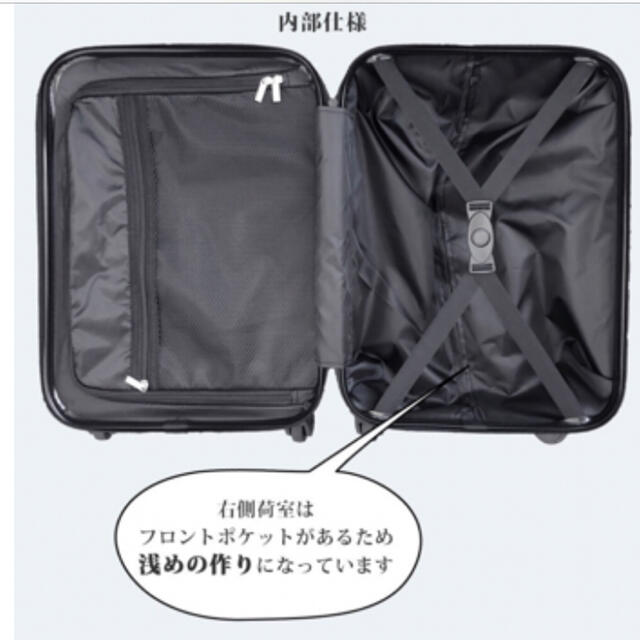 ビジネスバッグ　　スーツケース S 機内持込み可　前開きタイプ　フロントOPEN 5
