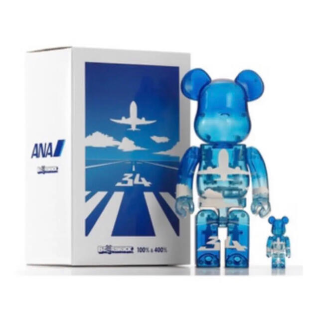 ベアブリック BE@RBRICK for ANAブルースカイ 100%&400%