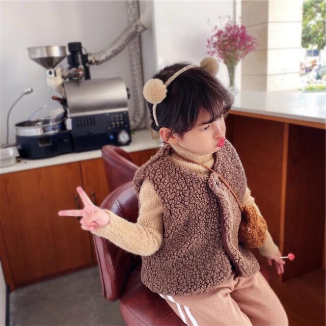 超新作】 韓国子供服90サイズ ブラウン econet.bi