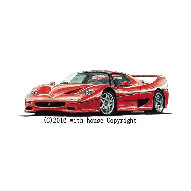 Ferrari - GC-617フェラーリF50限定版画サイン有額装済作家平右 Ferrari - GC-617フェラーリF50限定版画サイン有額装済作家平右