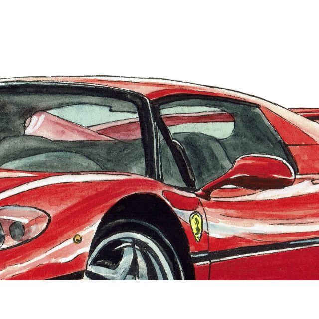GC-1107フェラーリF355/F50限定版画直筆サイン額装●作家平右ヱ門