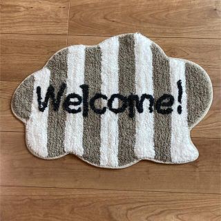 美品！welcome 玄関マット(玄関マット)