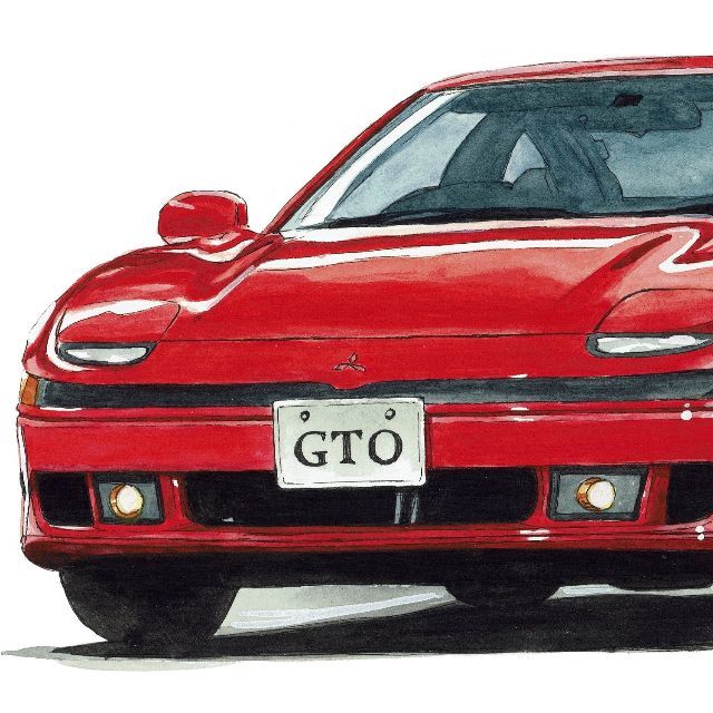 NC-1312三菱スタリオン/GTO限定版画サイン有額装済作家平右ヱ門 6