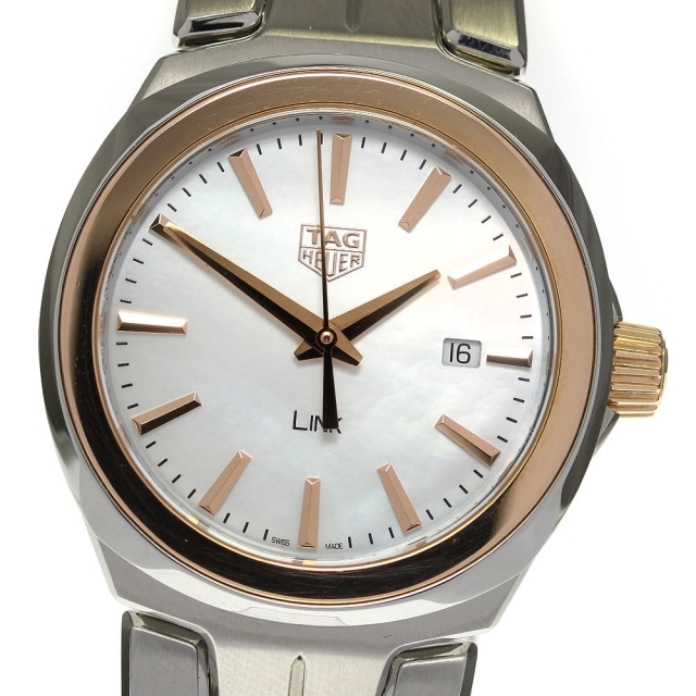 新しいスタイル - Heuer TAG ☆美品★箱・保証書付き【TAG レディース【ev10】 クォーツ WBC1317 デイト リンク HEUER】タグホイヤー 腕時計