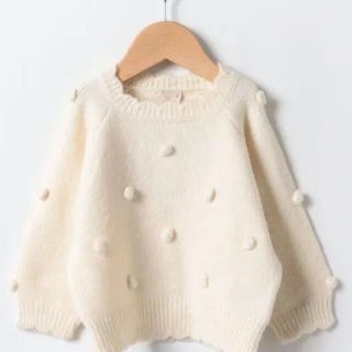 petit mainポンポンニット(ニット)