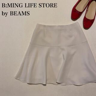 ビーミング ライフストア バイ ビームス(B:MING LIFE STORE by BEAMS)のB:MING LIFE STORE by BEAMS フレアスカート　白　M(ミニスカート)