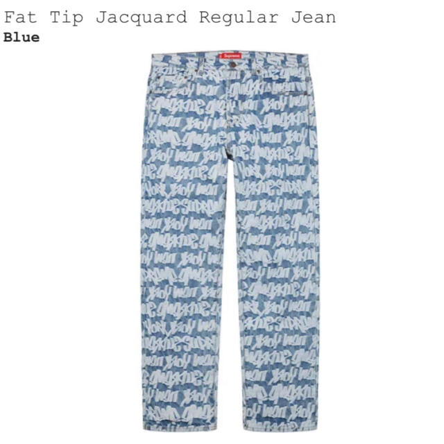 Supreme Fat Tip Jacquard Regular Jean 3636カラー