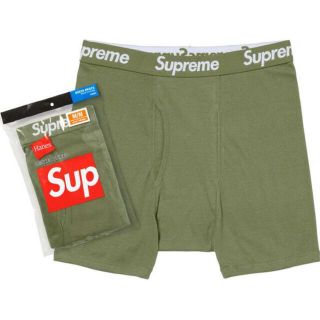 Supreme  Hanes Boxer Briefs オリーブ 1枚 Sサイズ(ボクサーパンツ)