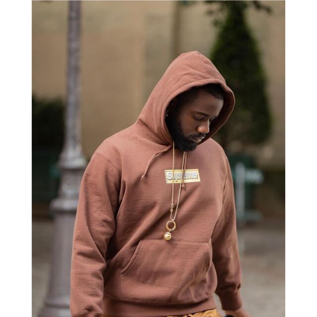 Supreme Bling Box Logo Hooded brown M