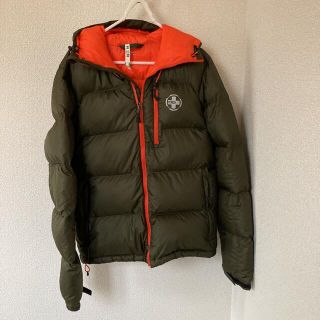 RALPH LAUREN X カーキ×オレンジ　ダウンジャケット　  (ダウンジャケット)