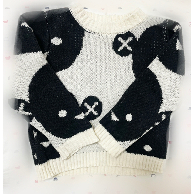 最新人気 韓国子供服　ニット　baby 80 クマ ニット+セーター