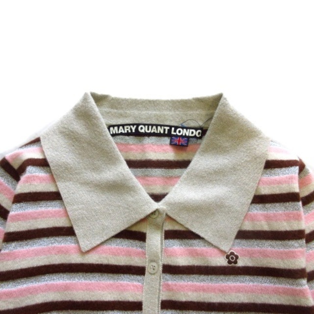 MARY QUANT(マリークワント)のマリークワント MARY QUANT ボーダー ニット ポロシャツ セーター レディースのトップス(ニット/セーター)の商品写真