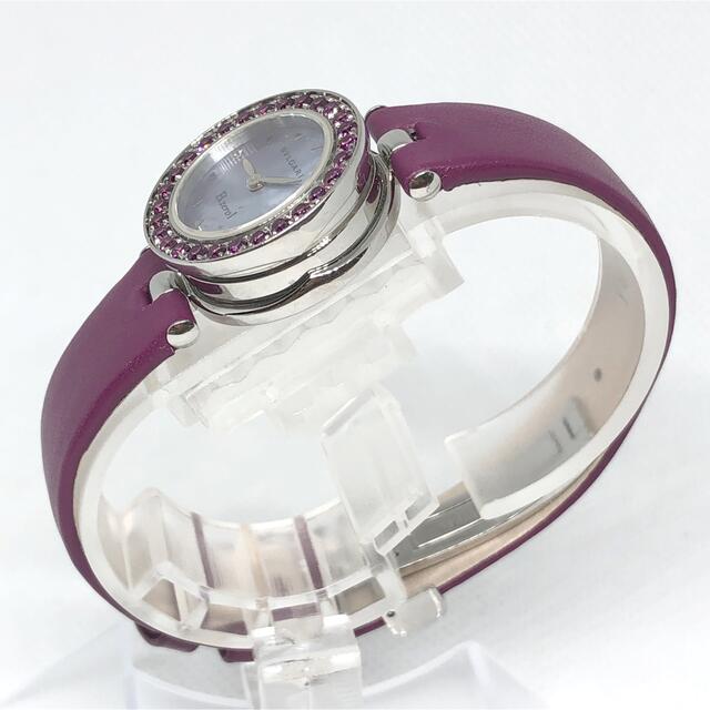 世界有名な BVLGARI ブルガリ レディース腕時計 ビーゼロワン ガーネットベゼル 電池交換済み 稼働品 