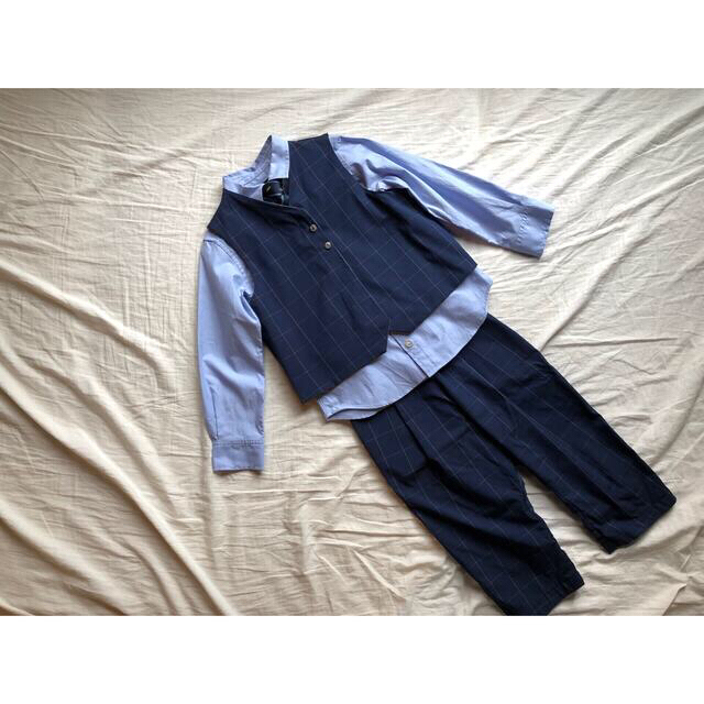 UNITED ARROWS green label relaxing(ユナイテッドアローズグリーンレーベルリラクシング)の⌘ハンドメイド⌘ セレモニー用　ベスト&パンツ　120サイズ　 キッズ/ベビー/マタニティのキッズ服男の子用(90cm~)(ドレス/フォーマル)の商品写真