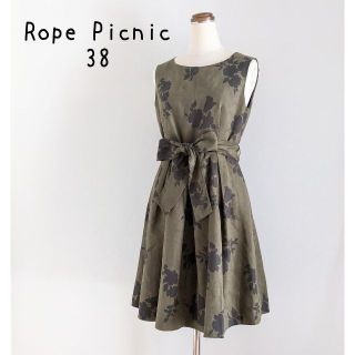 ロペピクニック(Rope' Picnic)の【新品】38 ロペピクニック　花柄ワンピース　上品　きれいめ　卒業式　七五三(ひざ丈ワンピース)