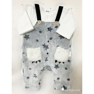 ベベ(BeBe)のbaby ロンパース　モコモコ　星　サロペット(ロンパース)