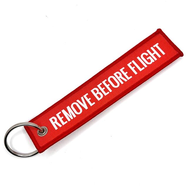 REMOVE BEFORE FLIGHT フライトタグ キーリング エンタメ/ホビーのテーブルゲーム/ホビー(航空機)の商品写真