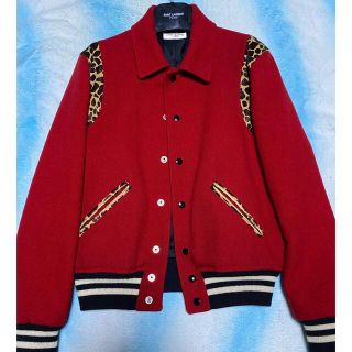 サンローラン(Saint Laurent)のサンローランパリ 14AW レオパード テディジャケット(スタジャン)