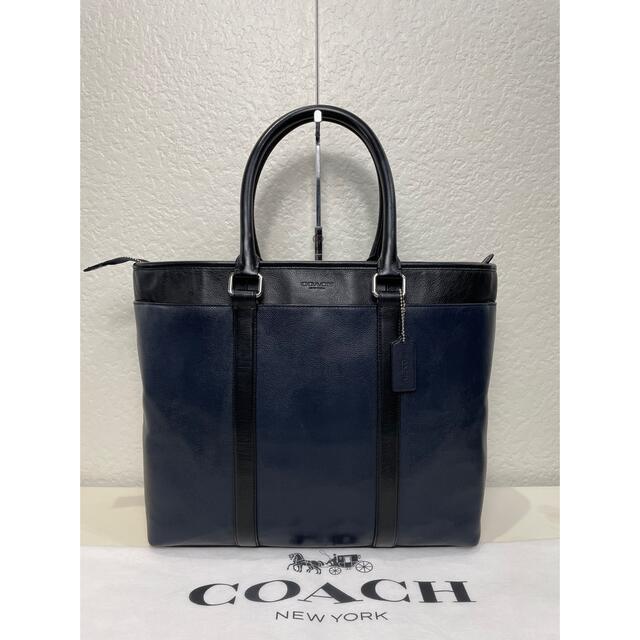 格安 定価10万 コーチ COACH ビジネス トート レザー バッグ メンテ済