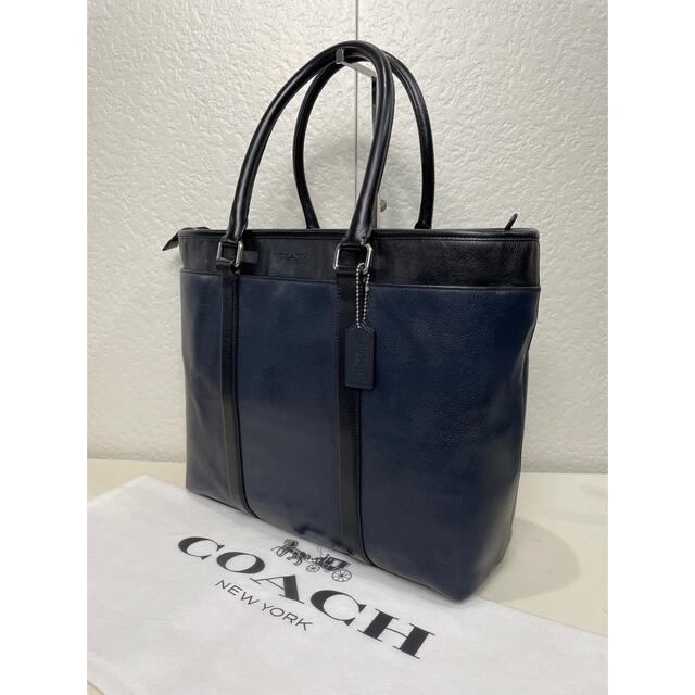 COACH(コーチ)の格安　定価10万　コーチ COACH ビジネス　トート　レザー　バッグ　メンテ済 メンズのバッグ(ビジネスバッグ)の商品写真